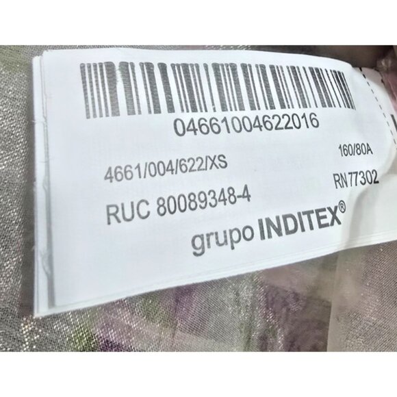 Zara XS Sheer Floral Organza Button-Up Blouse NWT Lightweight Dressy Top - Picture 16 of 16